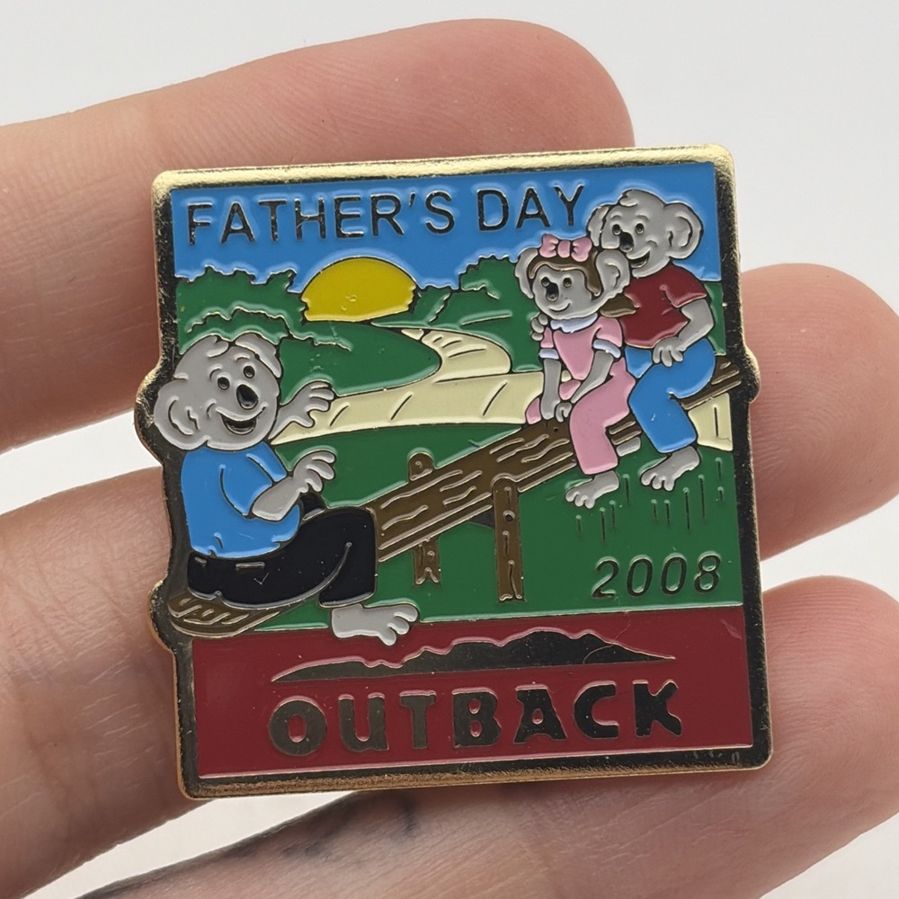 Outback Steakhouse 2008 Father’s Day Koalas Seesaw Lapel Hat Pin